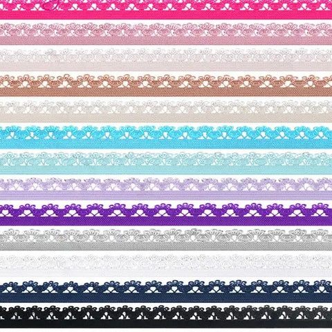13mm Picot Loop Crown Frilly Lace Trim Elastics For Underwear, Lingerie DIY Sewing And Craft
