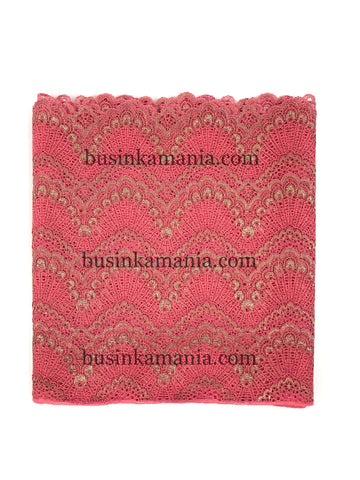 Арбуз Розовый Мерцающий 22,5 см Эластичная эластичная кружевная ткань для шитья нижнего белья