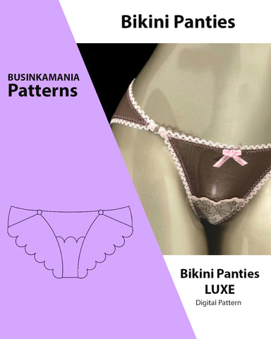 Schnittmuster für Bikinihöschen „LUXE“.