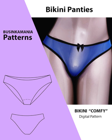 Patrón de costura cómodo bikini