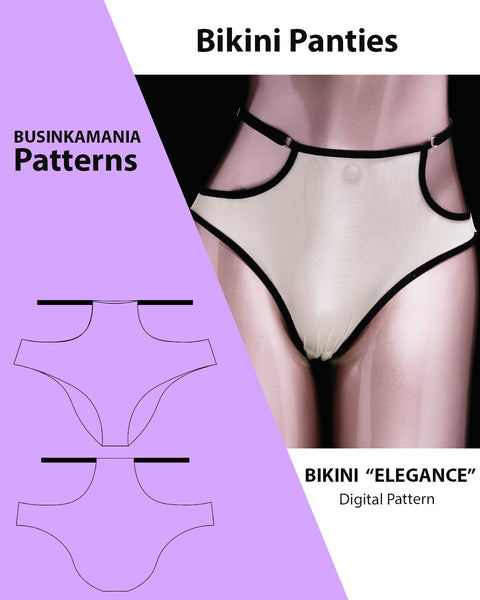 Patrón de costura de elegancia de bikini