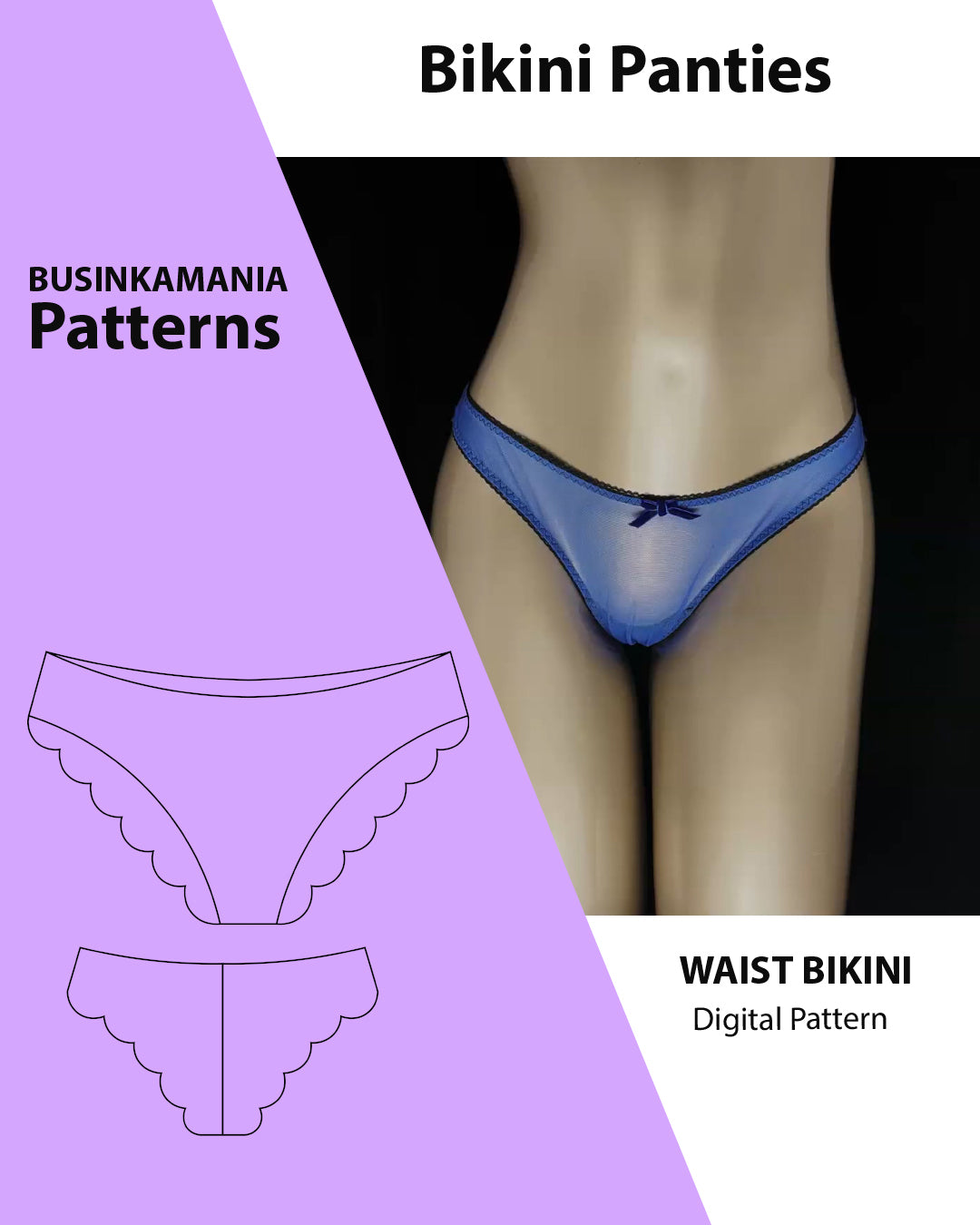 Bikini Waist Panties Sewing Pattern