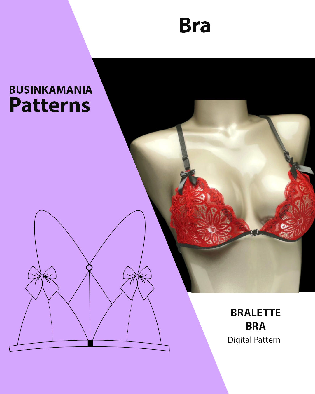 Bralette Bra Sewing Pattern – BusinkaMania