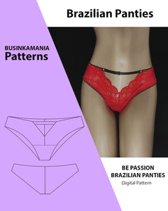 Patrón de costura de braguitas brasileñas "Be Passion"