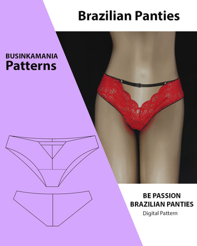 Patrón de costura de bragas brasileñas "Be Passion"
