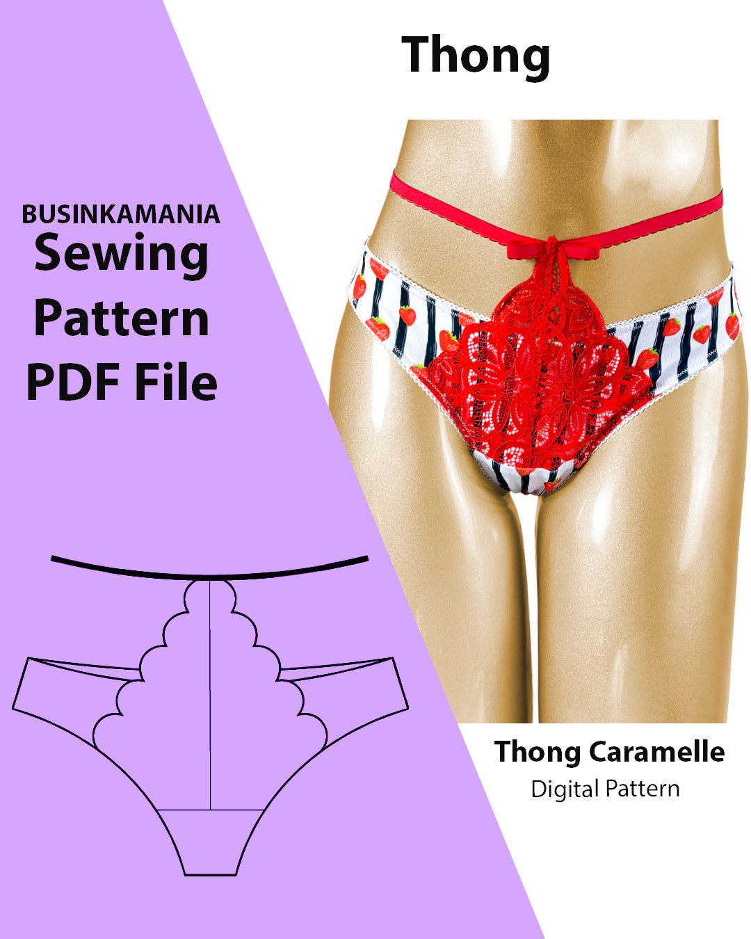 Thong Caramelle Sewing Pattern – BusinkaMania