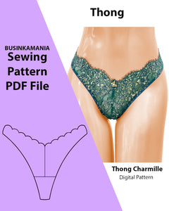 Thong Charmille Sewing Pattern – BusinkaMania