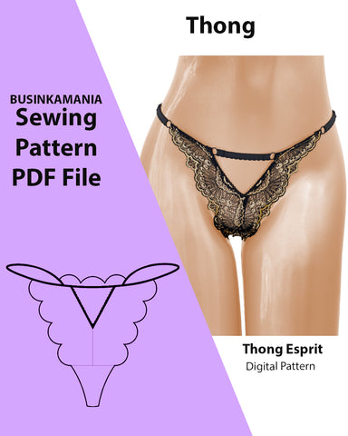 Thong Esprit Lingerie Sewing Pattern