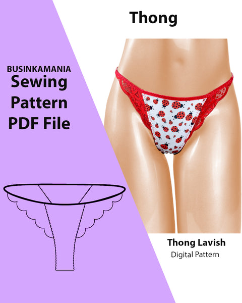 Thong Lavish Lingerie Sewing Pattern