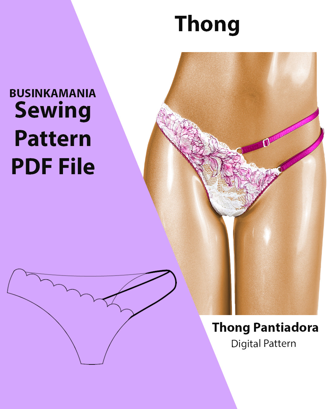 Buy ENGLISH PDF Digital Sewing Pattern, STELLA Panties Lingerie