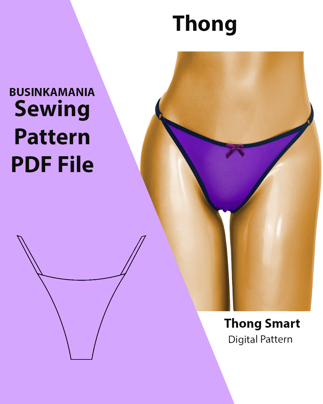 Smart Thong Panties Sewing Pattern – BusinkaMania