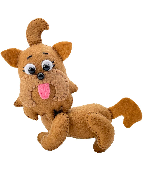 Padrão de costura de brinquedo de feltro para cachorro Yorkshire Terrier
