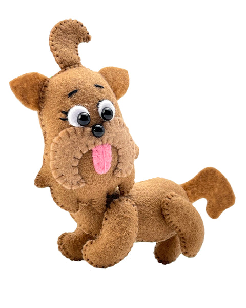 Schnittmuster für Filzspielzeug Hund Yorkshire Terrier
