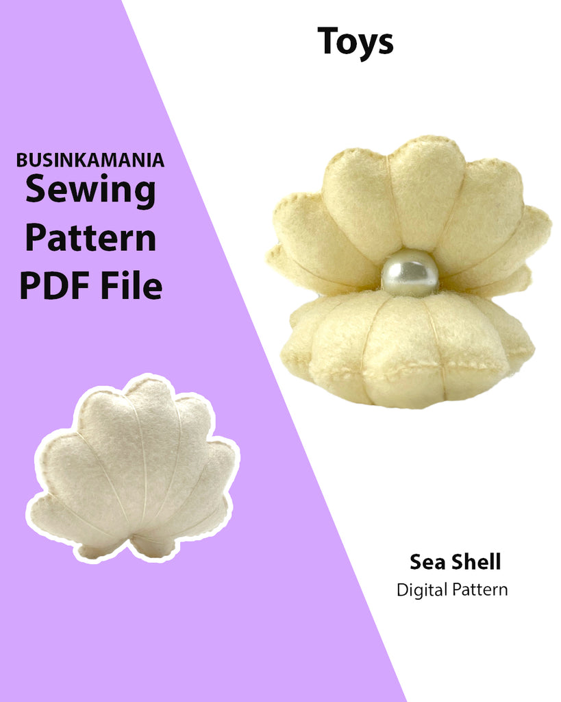 Sea Shell Felt Toy Sewing Pattern – BusinkaMania