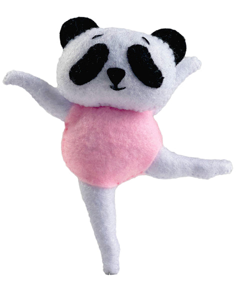 Schnittmuster für Ballerina-Panda-Filzspielzeug