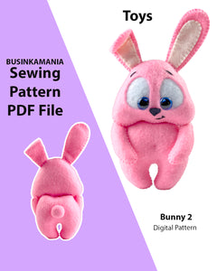 Bunny 2 Felt Toy Sewing Pattern
