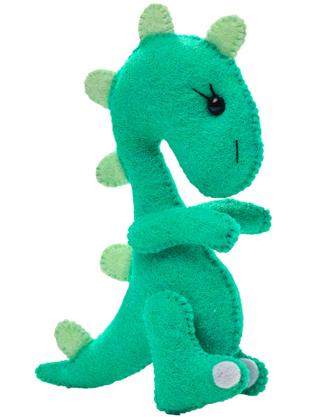 Patrón de costura de fieltro de juguete Dino Set
