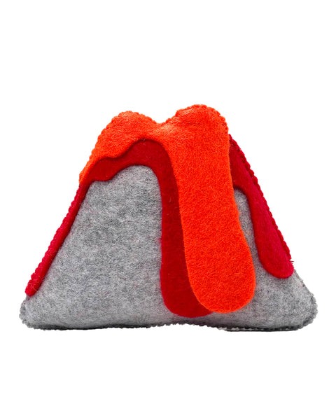 Padrão de costura de brinquedo de feltro vulcão