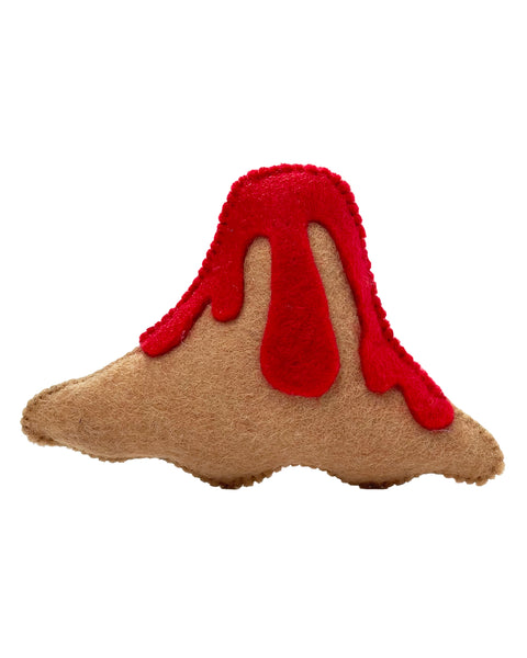 Patrón de costura de juguete de fieltro de volcán
