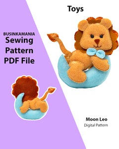 Moon Leo Felt Toy Sewing Pattern