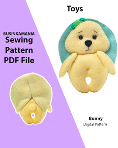 Bunny Toy Felt Sewing Pattern