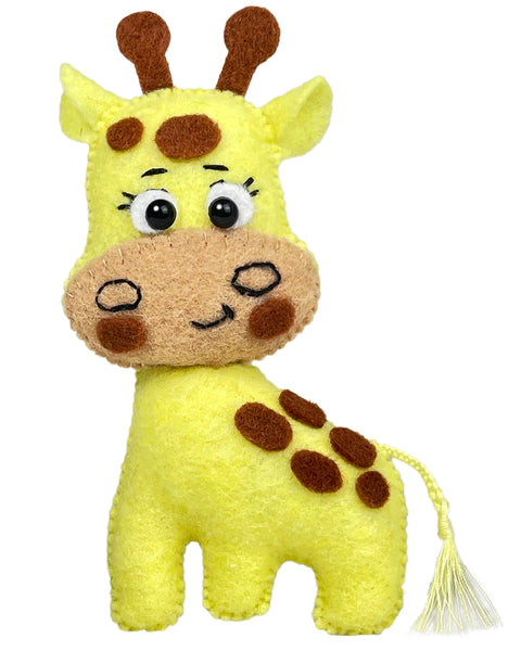 Patrón de costura de fieltro de juguete jirafa 2