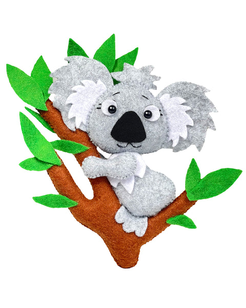 Выкройка для шитья игрушки из войлока коала