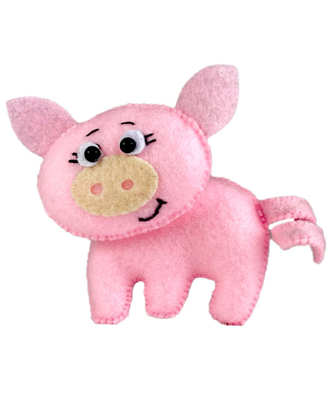 Padrão de costura de brinquedo de feltro Pig 2