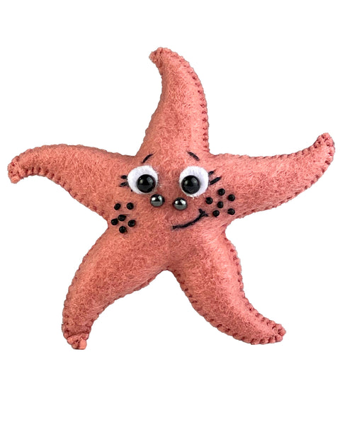 Padrão de costura de brinquedo de feltro estrela do mar
