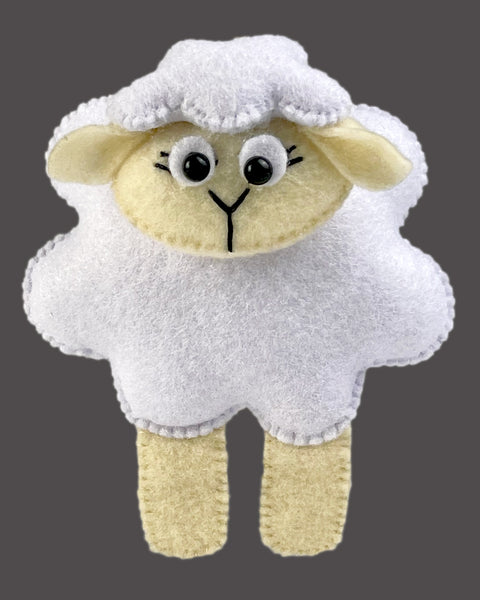 Padrão de costura de brinquedo de feltro de ovelha 1