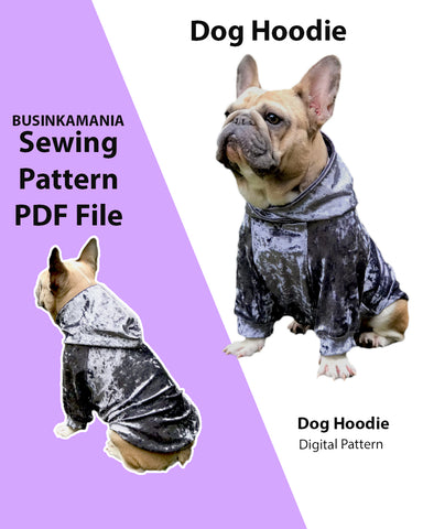Moletom para cães/gatos de estimação para cães pequenos, médios e grandes PDF padrão de costura