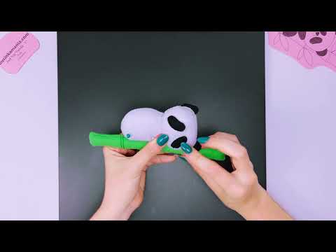 Patrón de costura de juguete de fieltro Panda 1