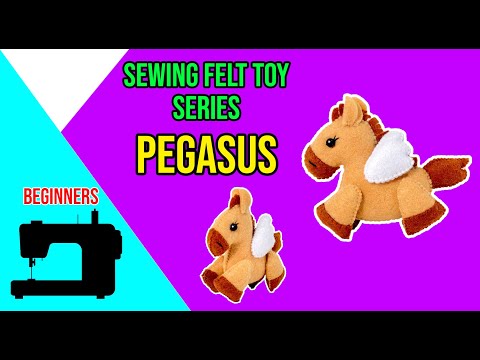 Padrão de costura de brinquedo de feltro Pegasus