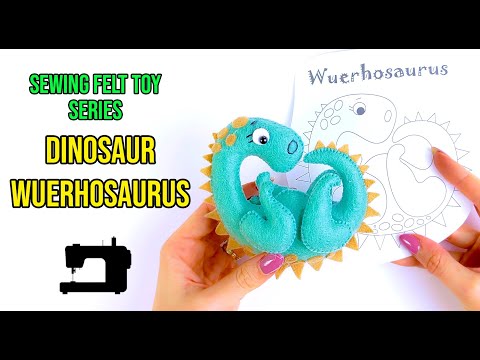 Выкройка для шитья войлочной игрушки Wuerhosaurus