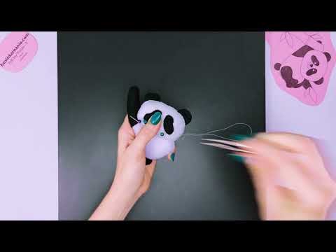 Padrão de costura de brinquedo de feltro Panda 2