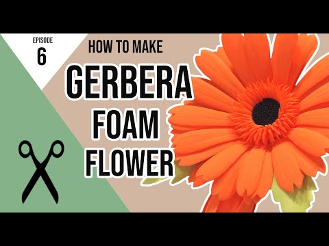 Gerbera-Blumenstrauß mit Schaumstoff-Blumenmuster
