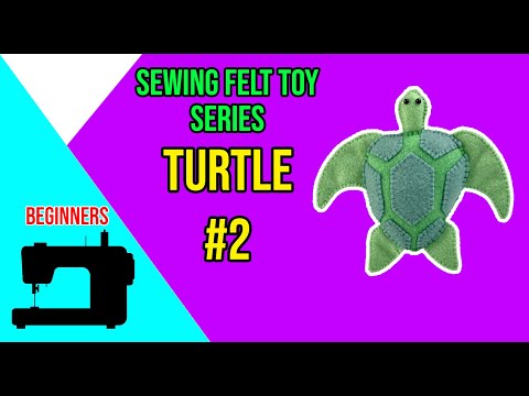 Padrão de costura de brinquedo de feltro Turtle 2