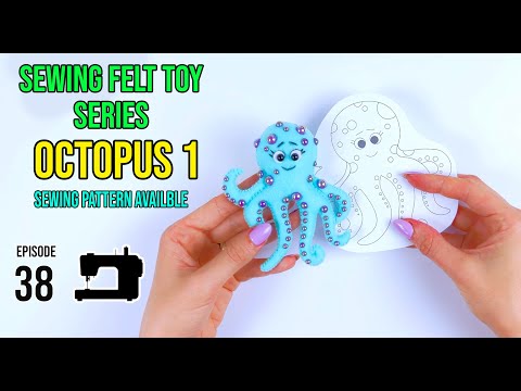 Schnittmuster für Filzspielzeug Oktopus 1