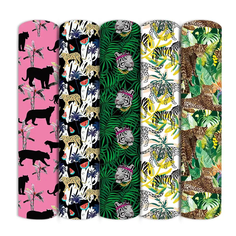 Safari-Druck 50 * 145 cm 4-Wege-Stretch, elastischer, hochwertiger Stoff für Dessous