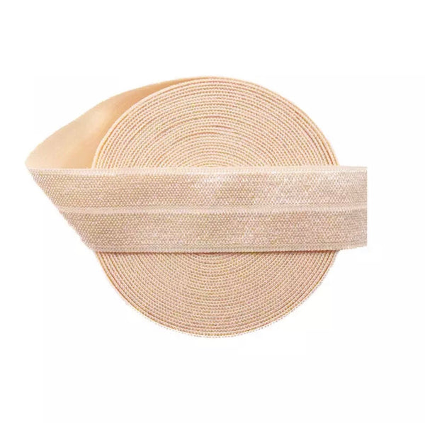 15mm Solid Shiny Fold Over Elastics