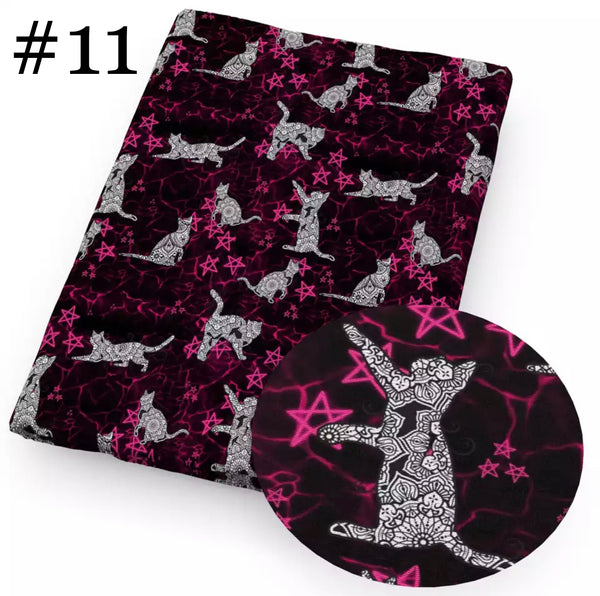 Cute Cat Print 50*145cm 4 Way Stretch Elastic High Quality Fabric For Lingerie