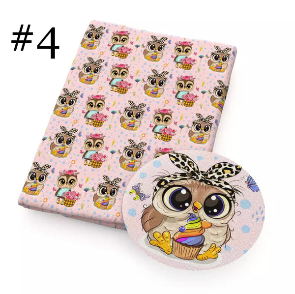 Owl Print 50*145cm 4 Way Stretch Elastic High Quality Fabric For Lingerie