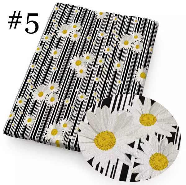 Gänseblümchen-Blumen-Druck, 50 x 145 cm, 4-Wege-Stretch, elastisch, hochwertiger Stoff für Dessous
