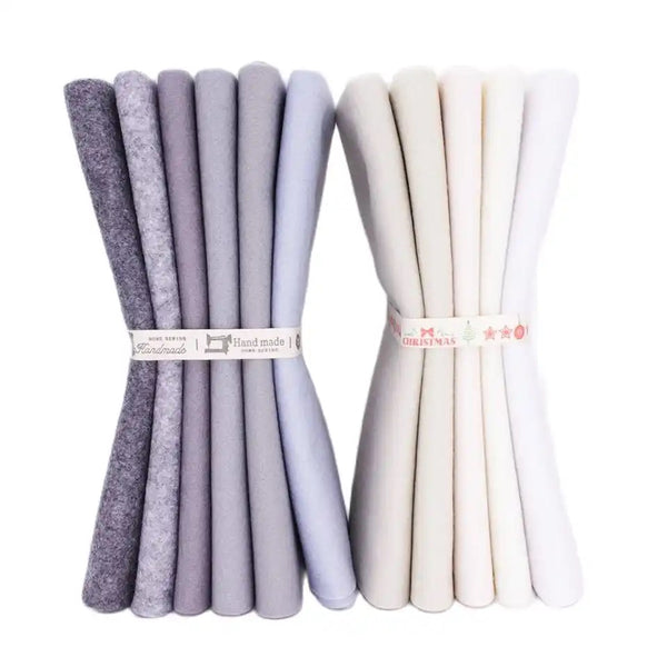 6-teiliges Filz-Set aus glattem, weichem koreanischem Polyester mit hoher Dichte in Grau