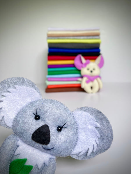 Выкройка для шитья войлочной игрушки коала