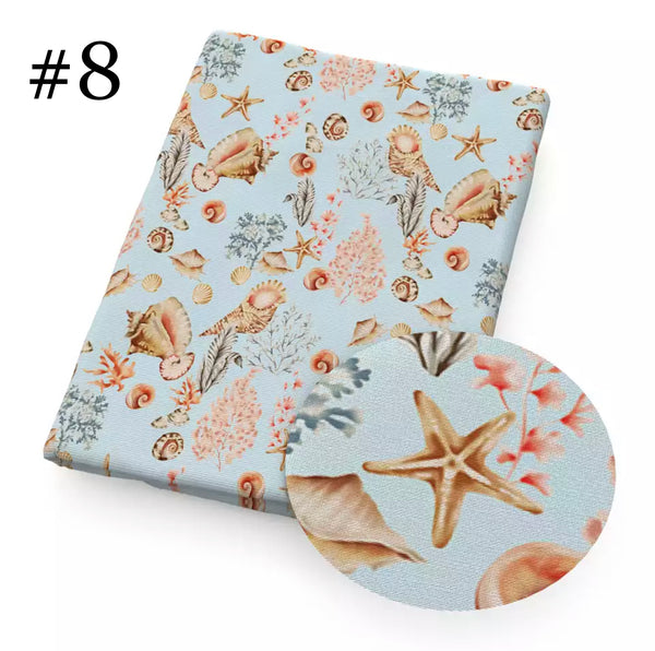 Ocean Print 50*145cm 4 Way Stretch Elastic High Quality Fabric For Lingerie