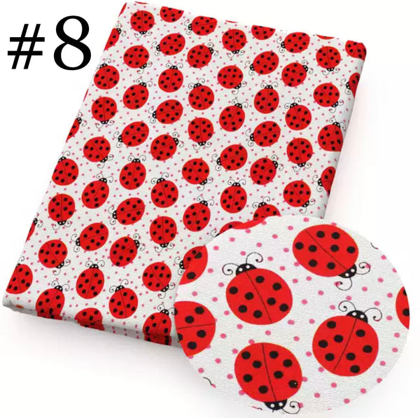 Ladybug And Flowers Print 50*145cm 4 Way Stretch Elastic High Quality Fabric For Lingerie