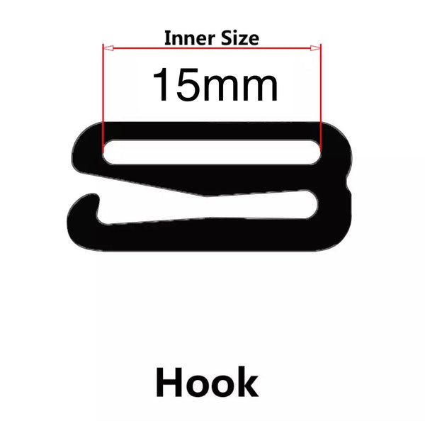 10Pcs 15mm Metal Adjustable Hooks For Lingerie Sewing