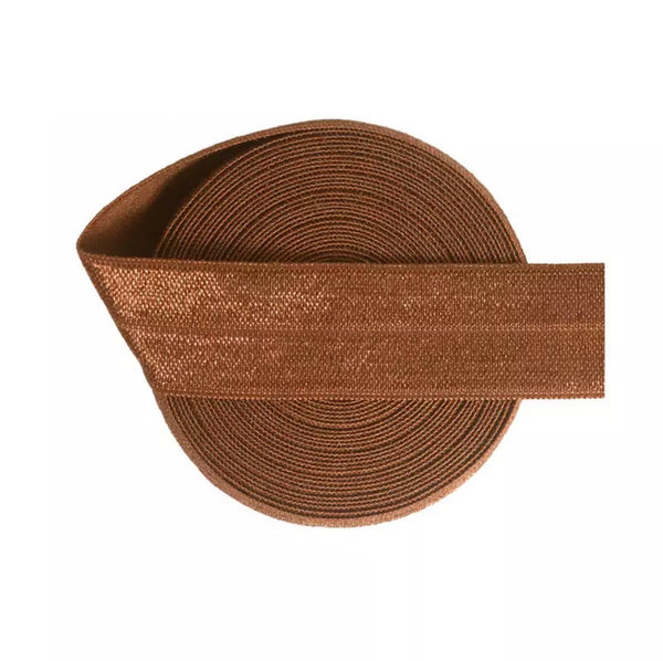 15mm Solid Shiny Fold Over Elastics