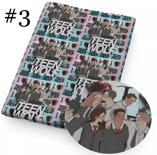 Teen Wolf Movie Print 50 * 145 cm 4-Wege-Stretch, elastischer, hochwertiger Stoff für Dessous
